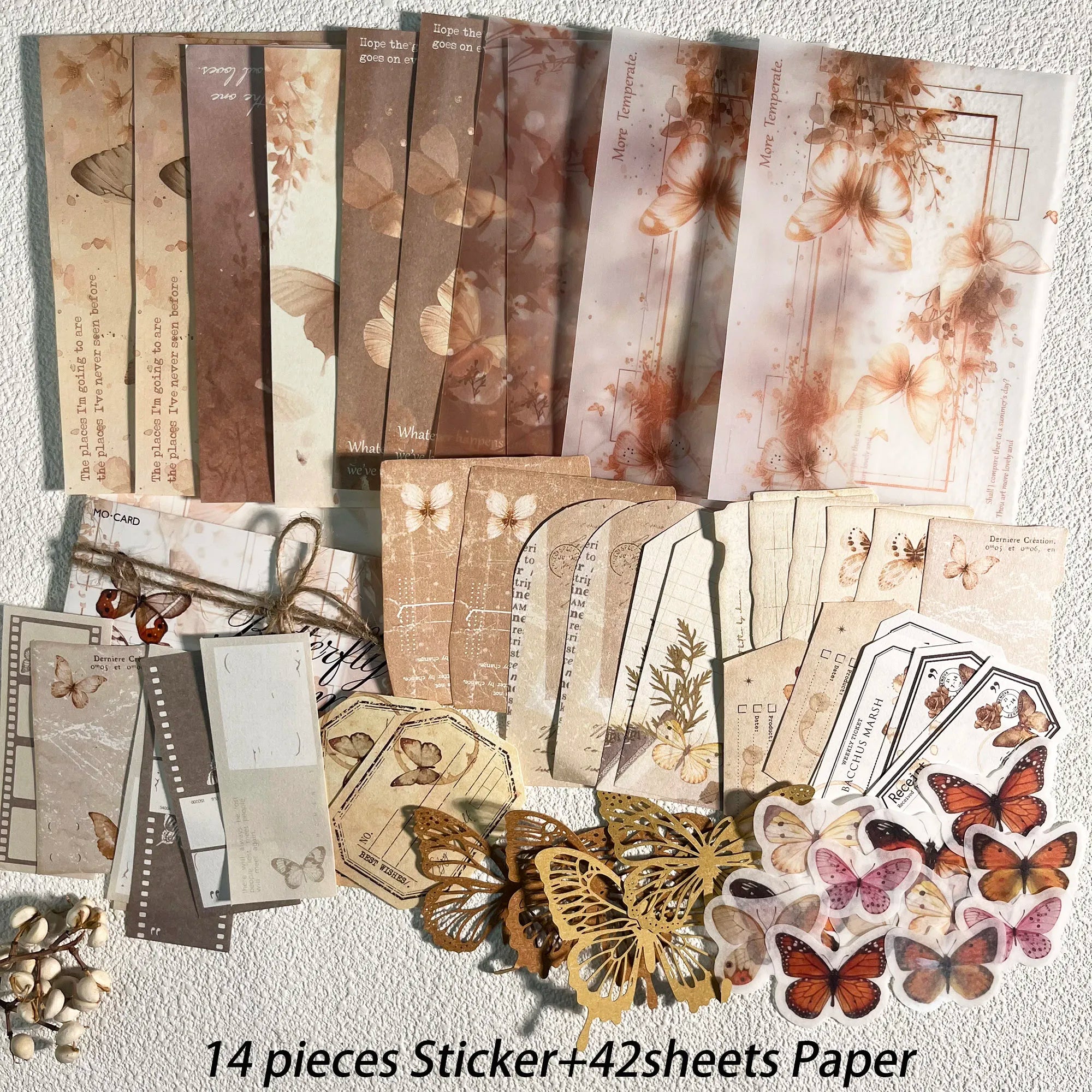Vintage Scrapbook Set with Stickers