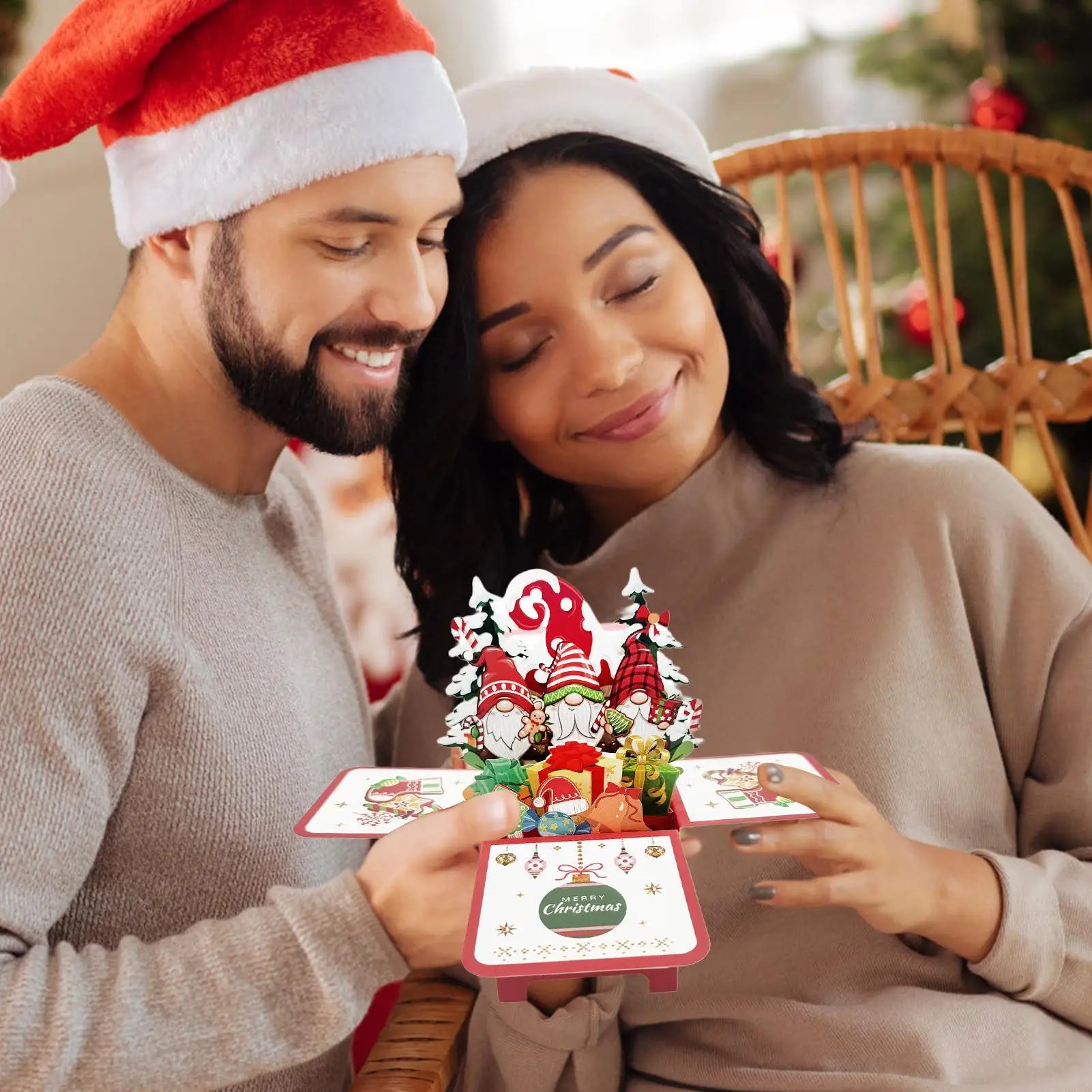 3D Musical Christmas Gnome Card