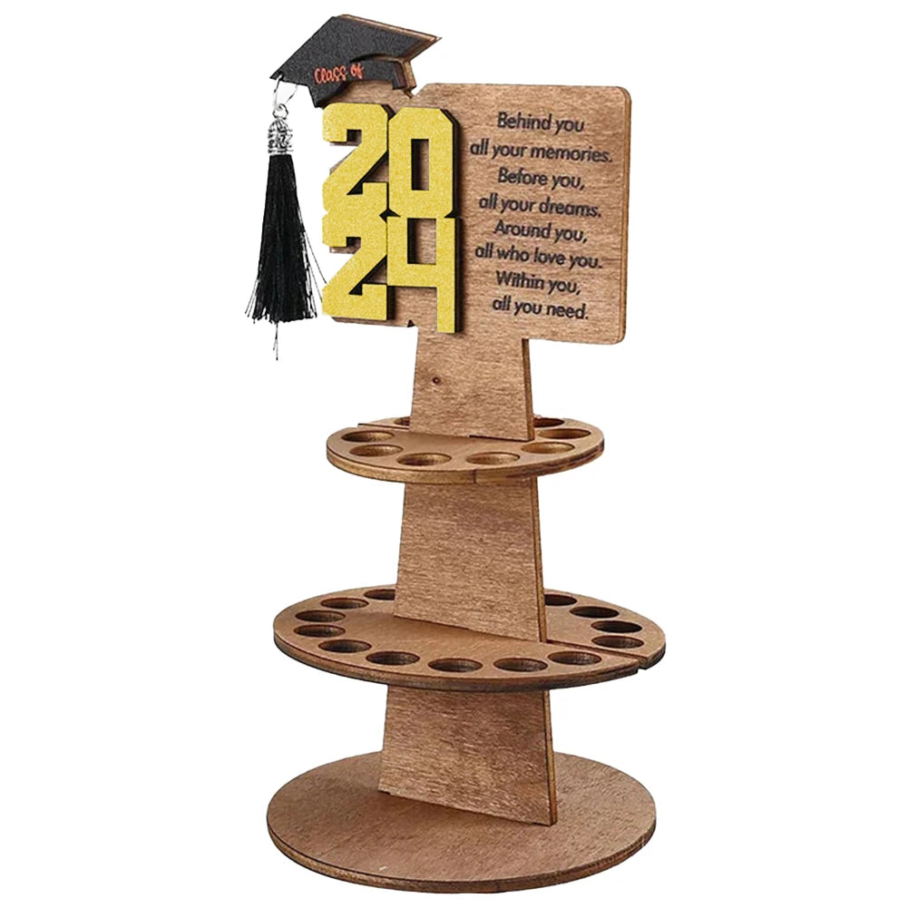 Wooden Double-Layer Cash & Money Holder