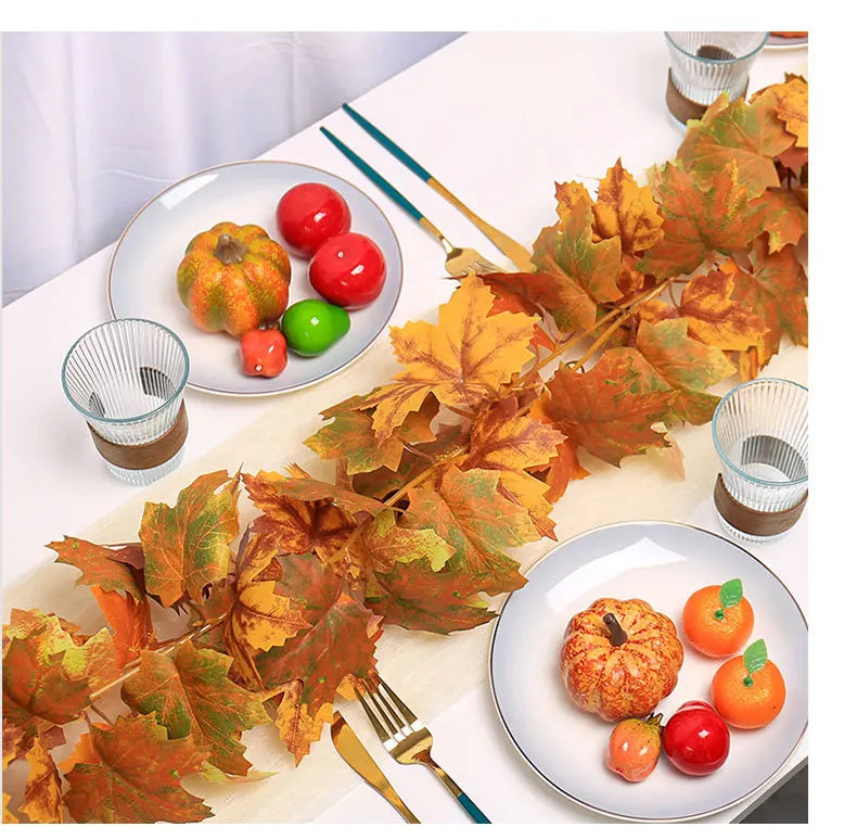 180CM Autumn Maple Leaf Garland