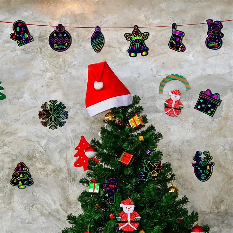 24Pcs Animal Scratch Art Paper Set