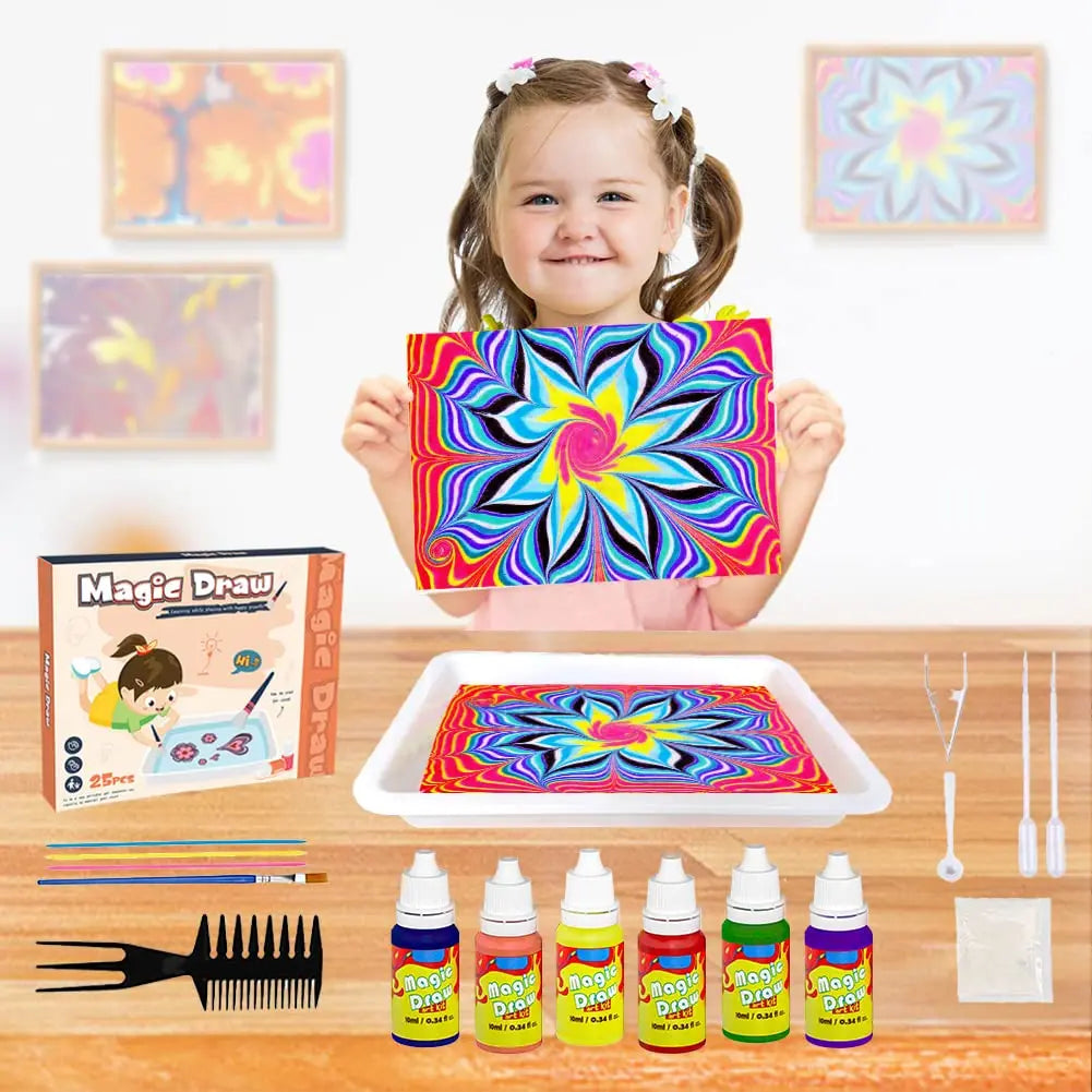 Kids Marble Painting Water Art Kit