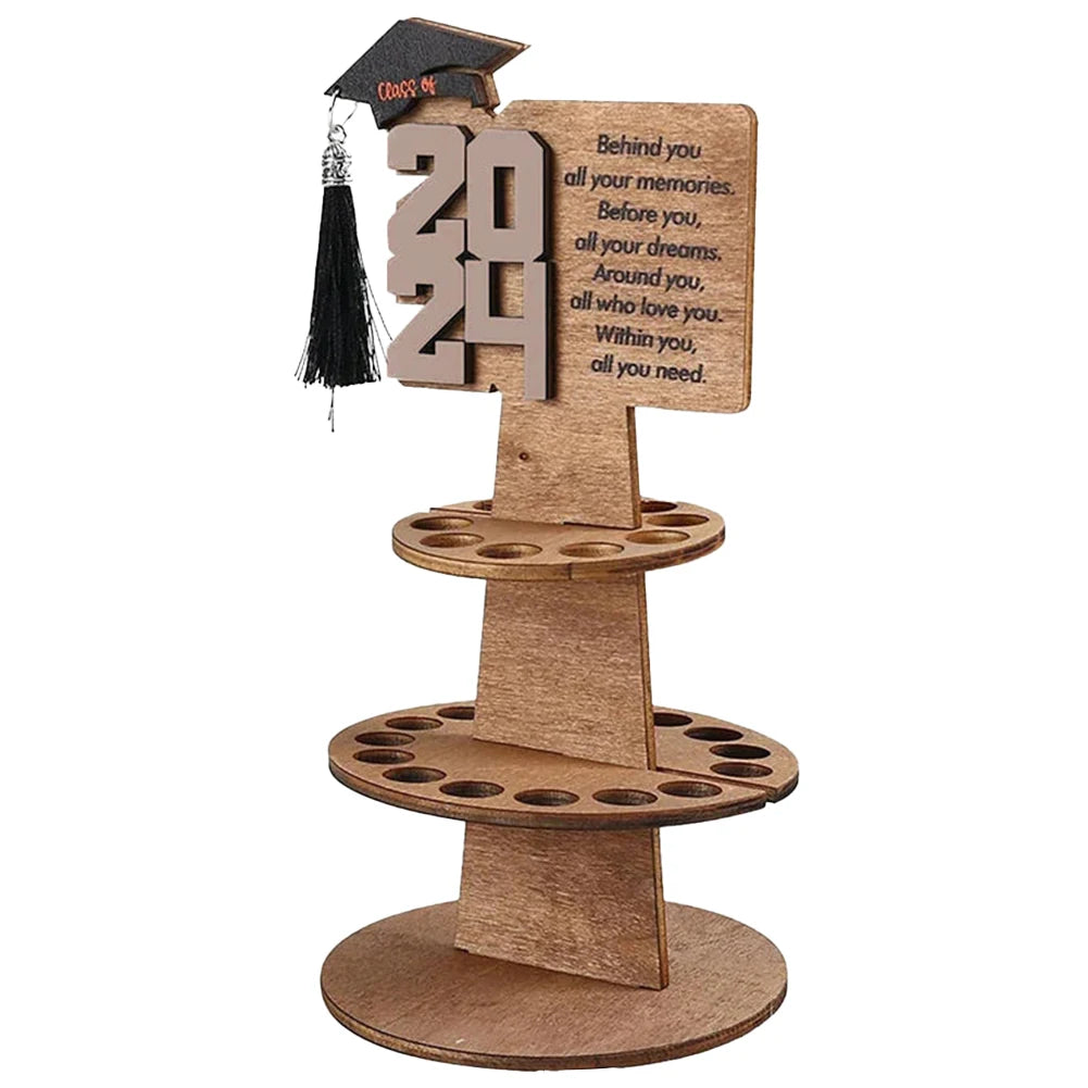 Wooden Double-Layer Cash & Money Holder