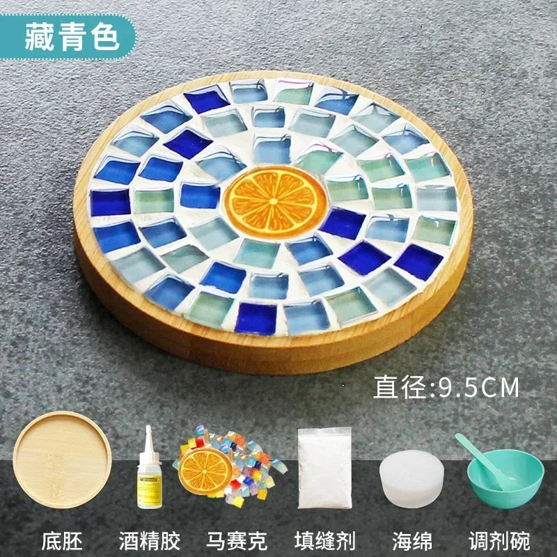 DIY Bamboo Mosaic Coaster Set