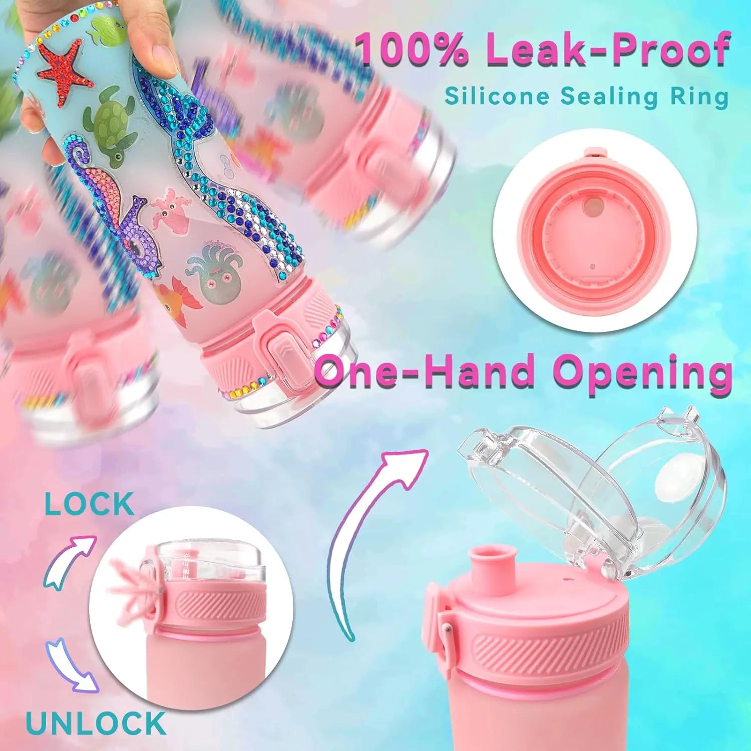 Mermaid Water Bottle Decorating Kit