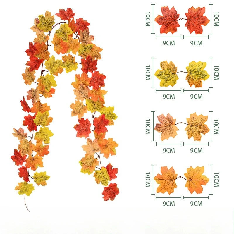 180CM Autumn Maple Leaf Garland
