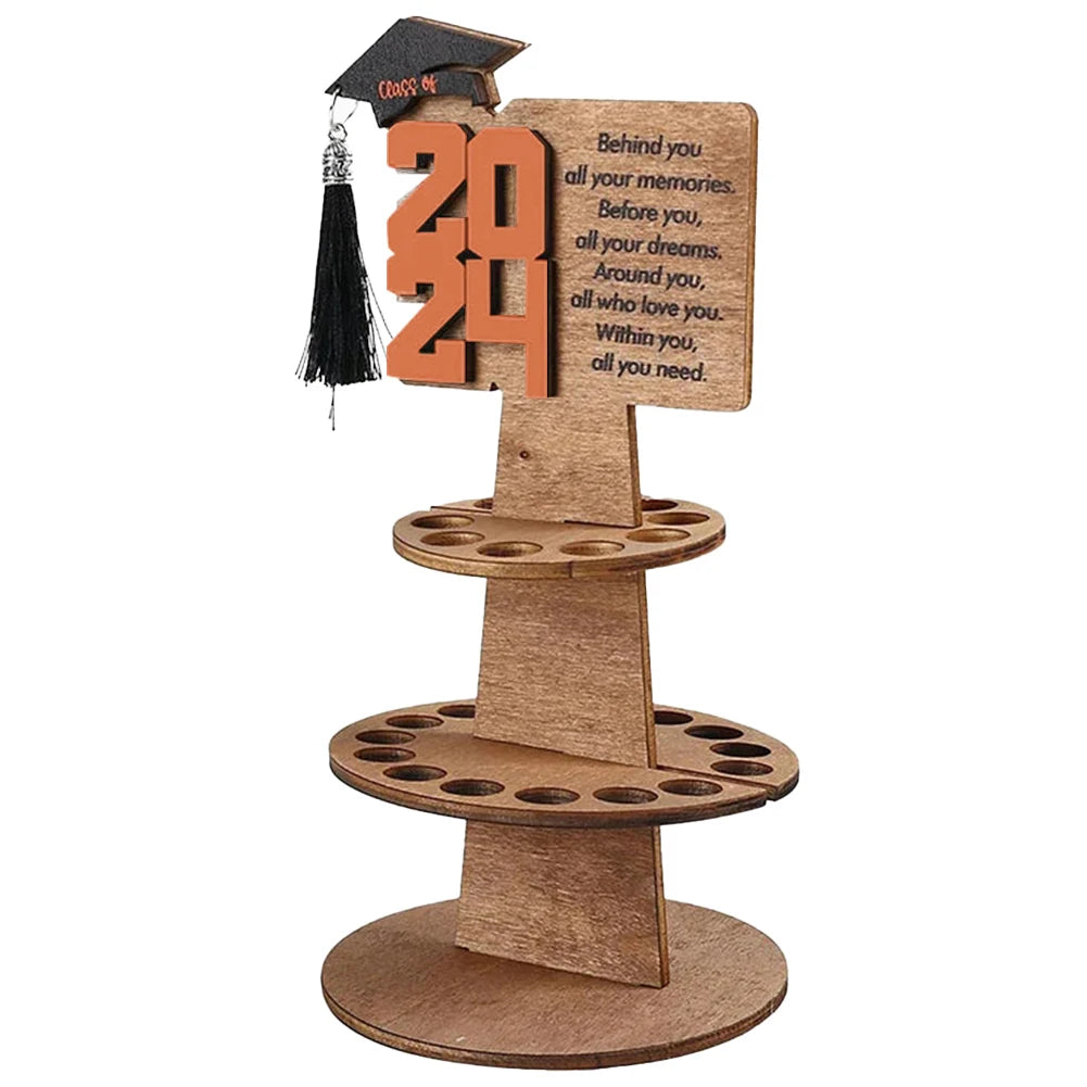 Wooden Double-Layer Cash & Money Holder