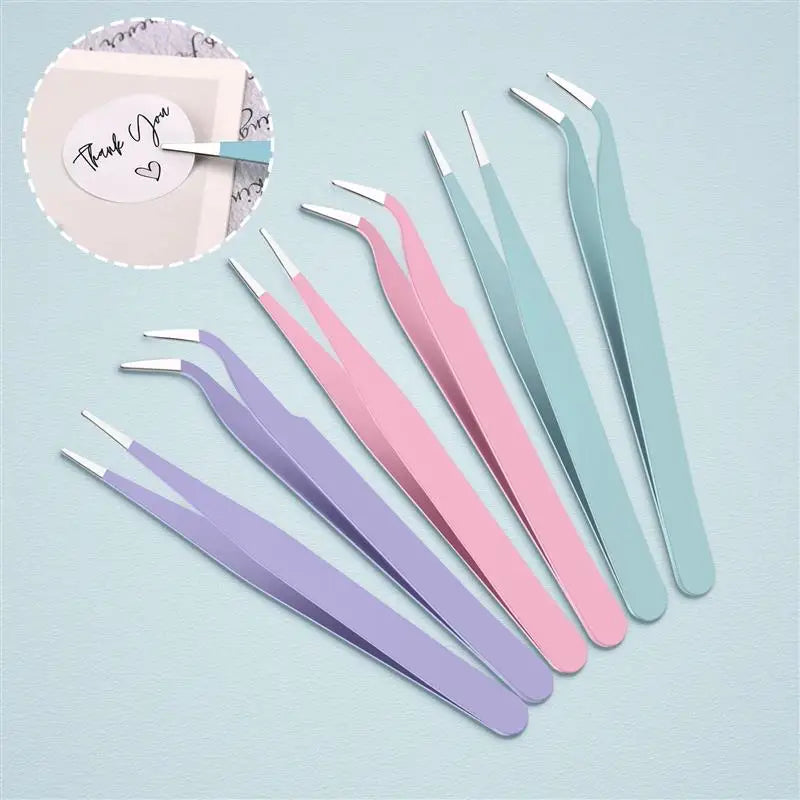 Stainless Steel Craft Tweezers Set