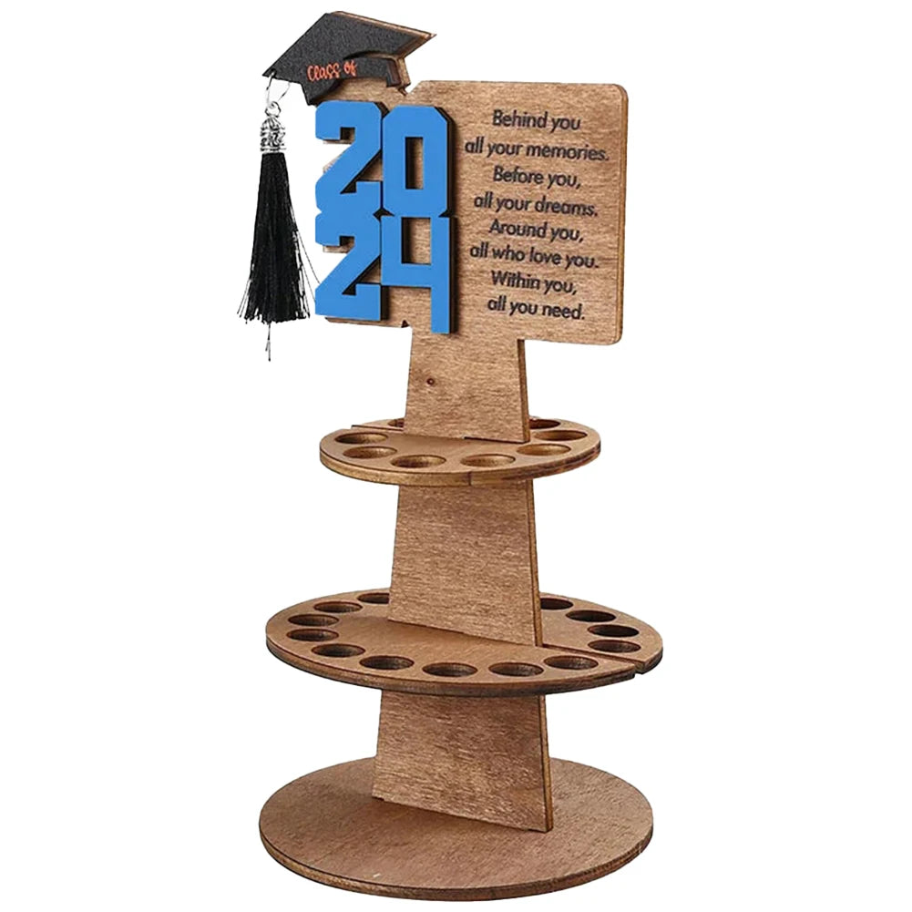 Wooden Double-Layer Cash & Money Holder