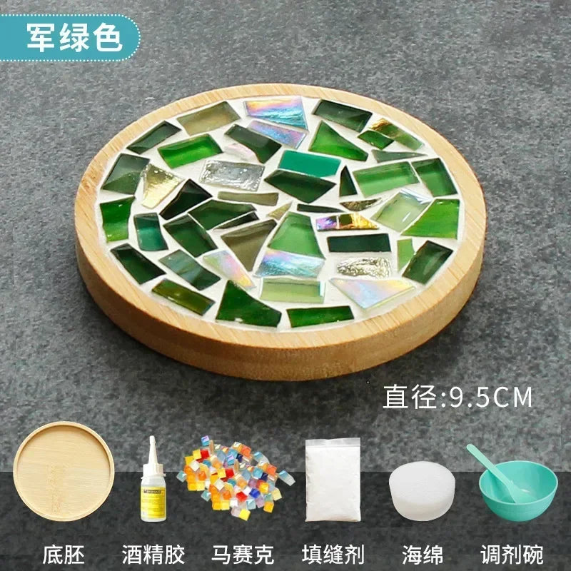 DIY Bamboo Mosaic Coaster Set