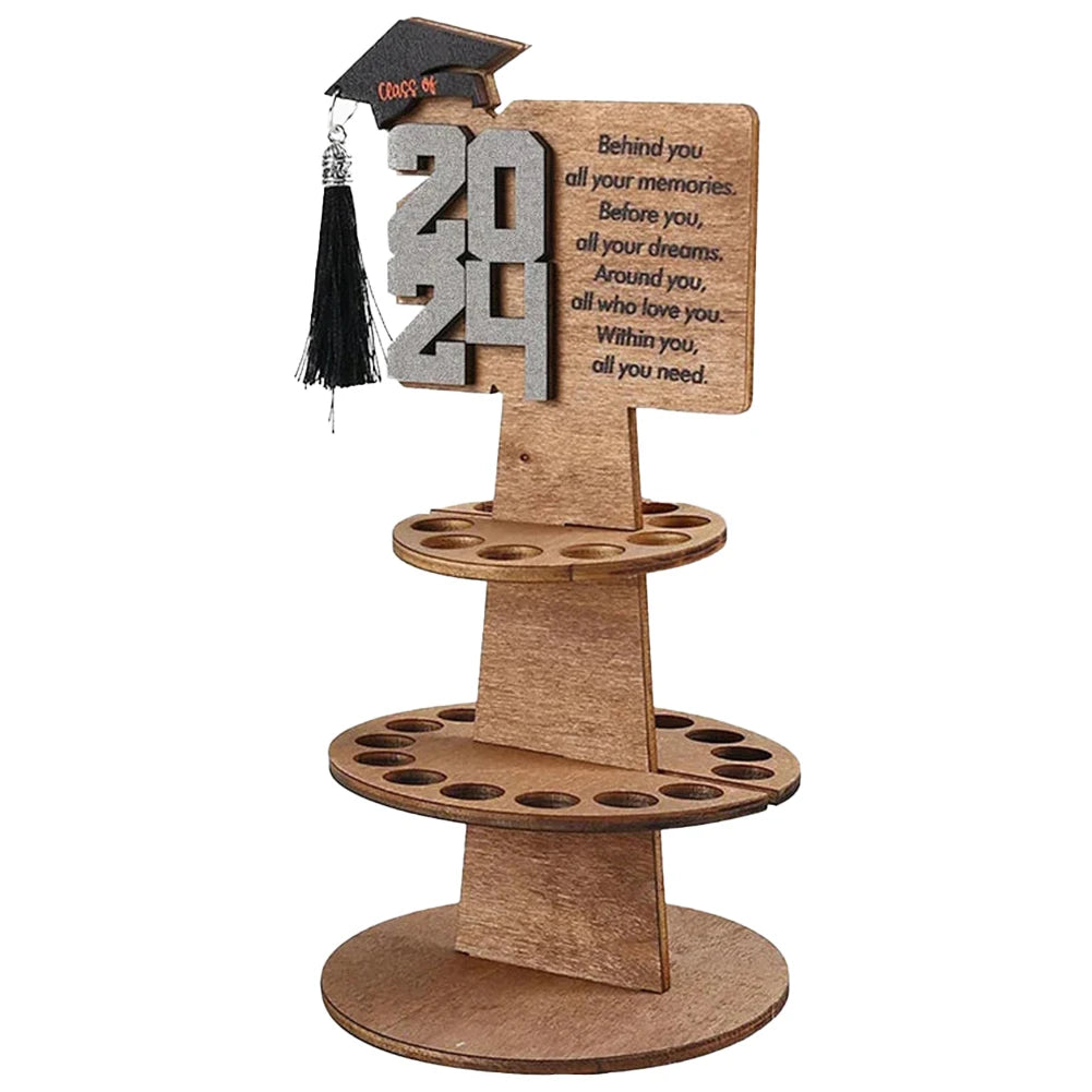 Wooden Double-Layer Cash & Money Holder