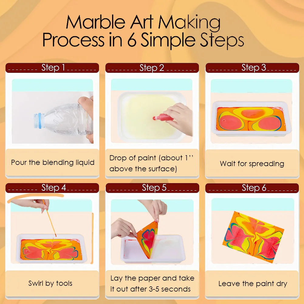 Kids Marble Painting Water Art Kit