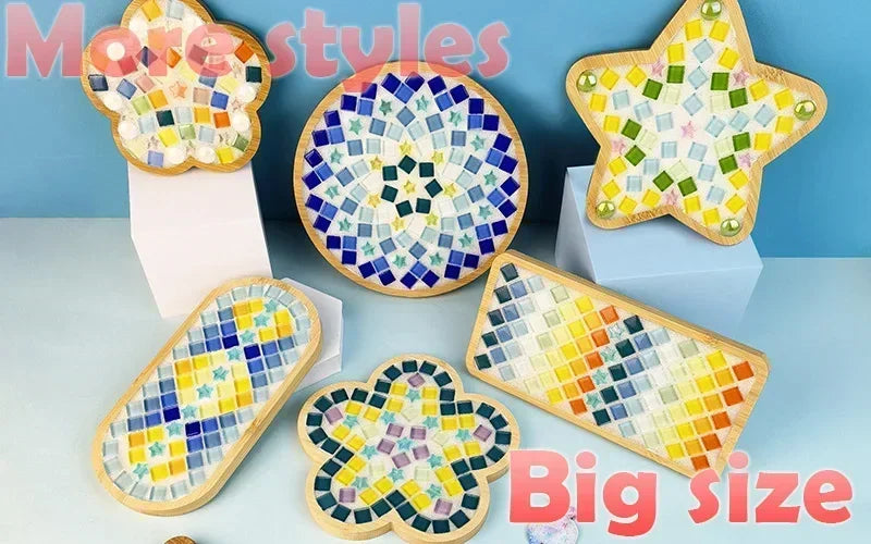 DIY Bamboo Mosaic Coaster Set