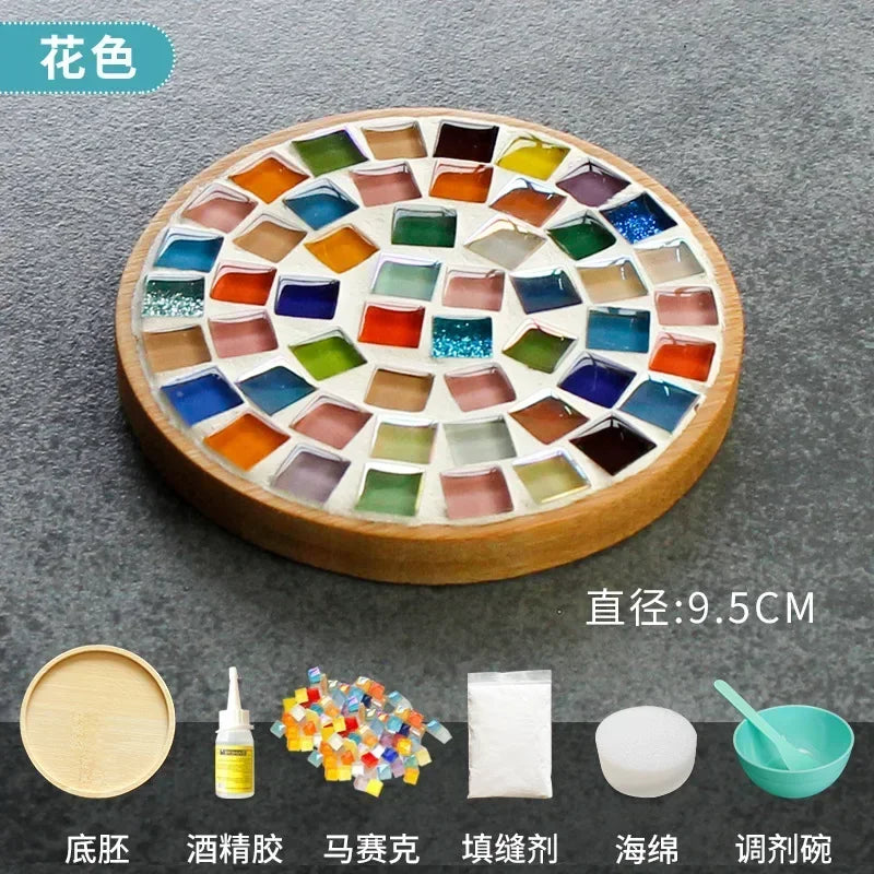 DIY Bamboo Mosaic Coaster Set