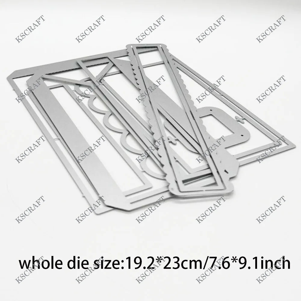 3D Christmas Gift Bag Cutting Dies