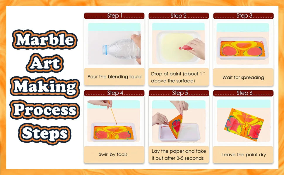 Kids Marble Painting Water Art Kit