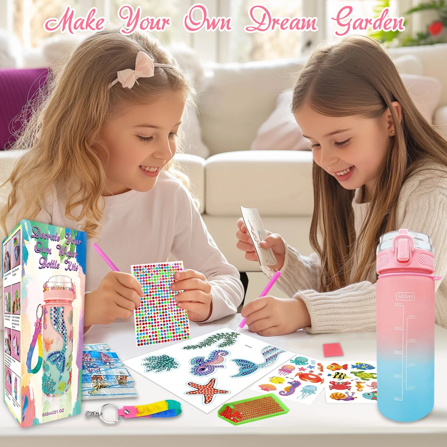 Mermaid Water Bottle Decorating Kit