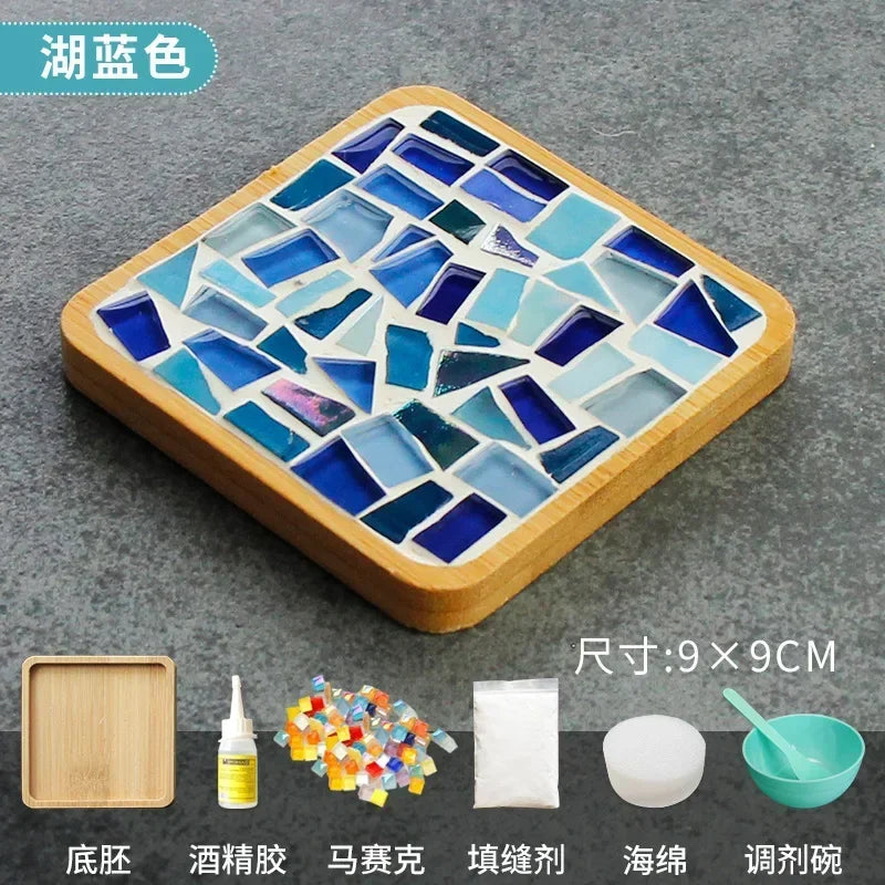 DIY Bamboo Mosaic Coaster Set