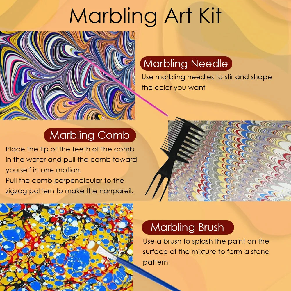 Kids Marble Painting Water Art Kit