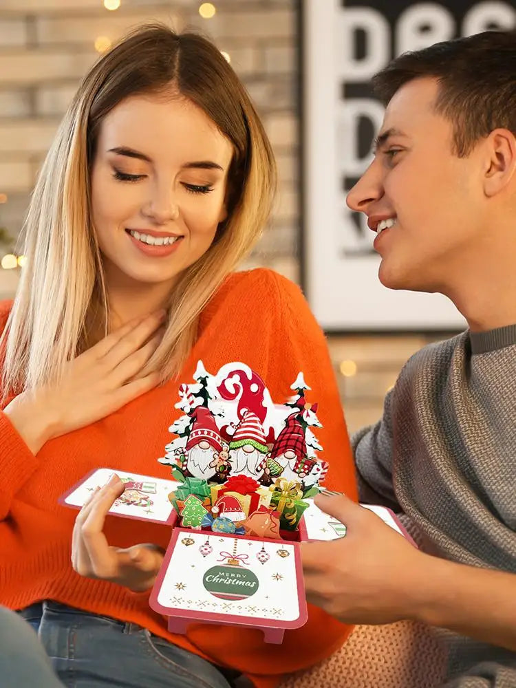 3D Musical Christmas Gnome Card