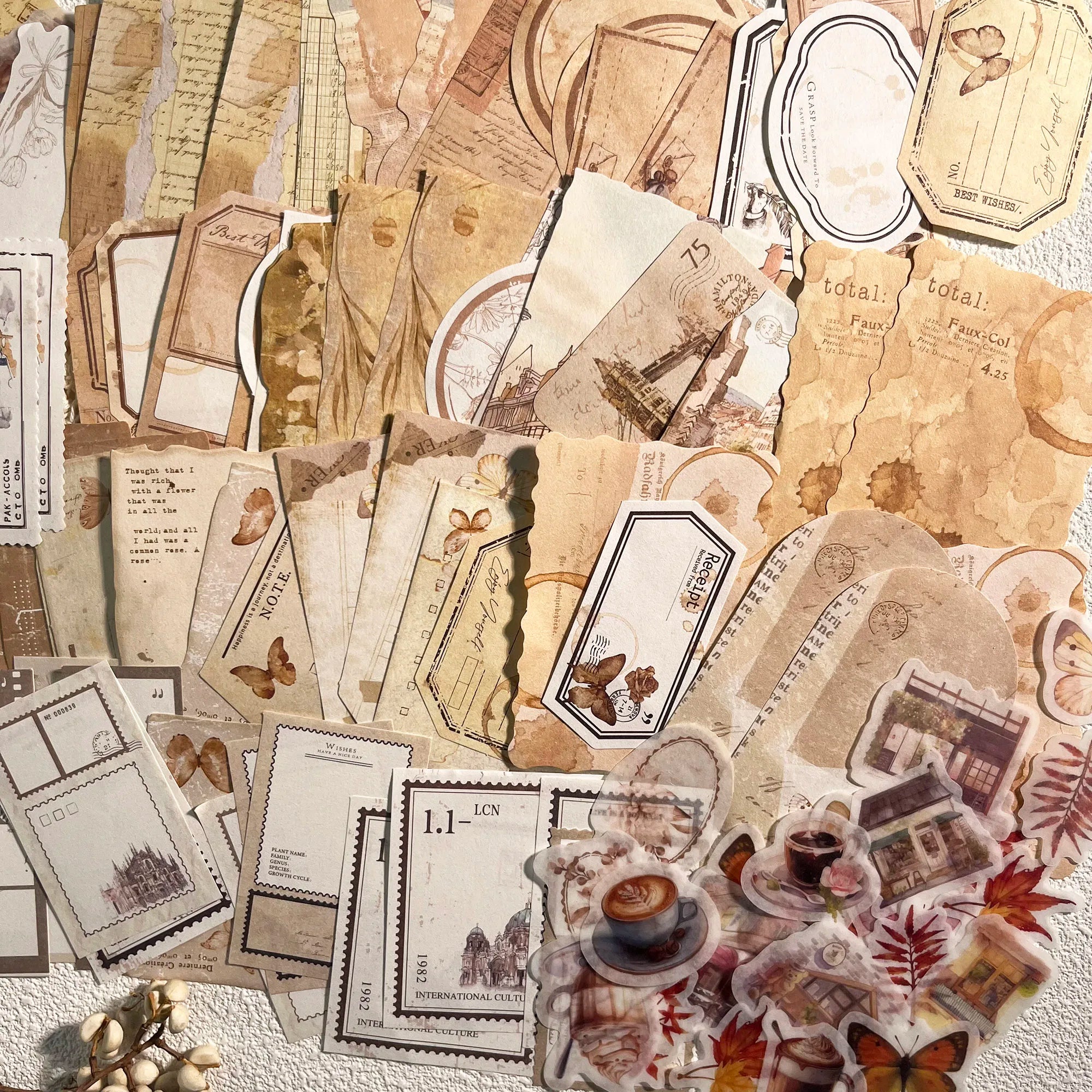 Vintage Scrapbook Set with Stickers
