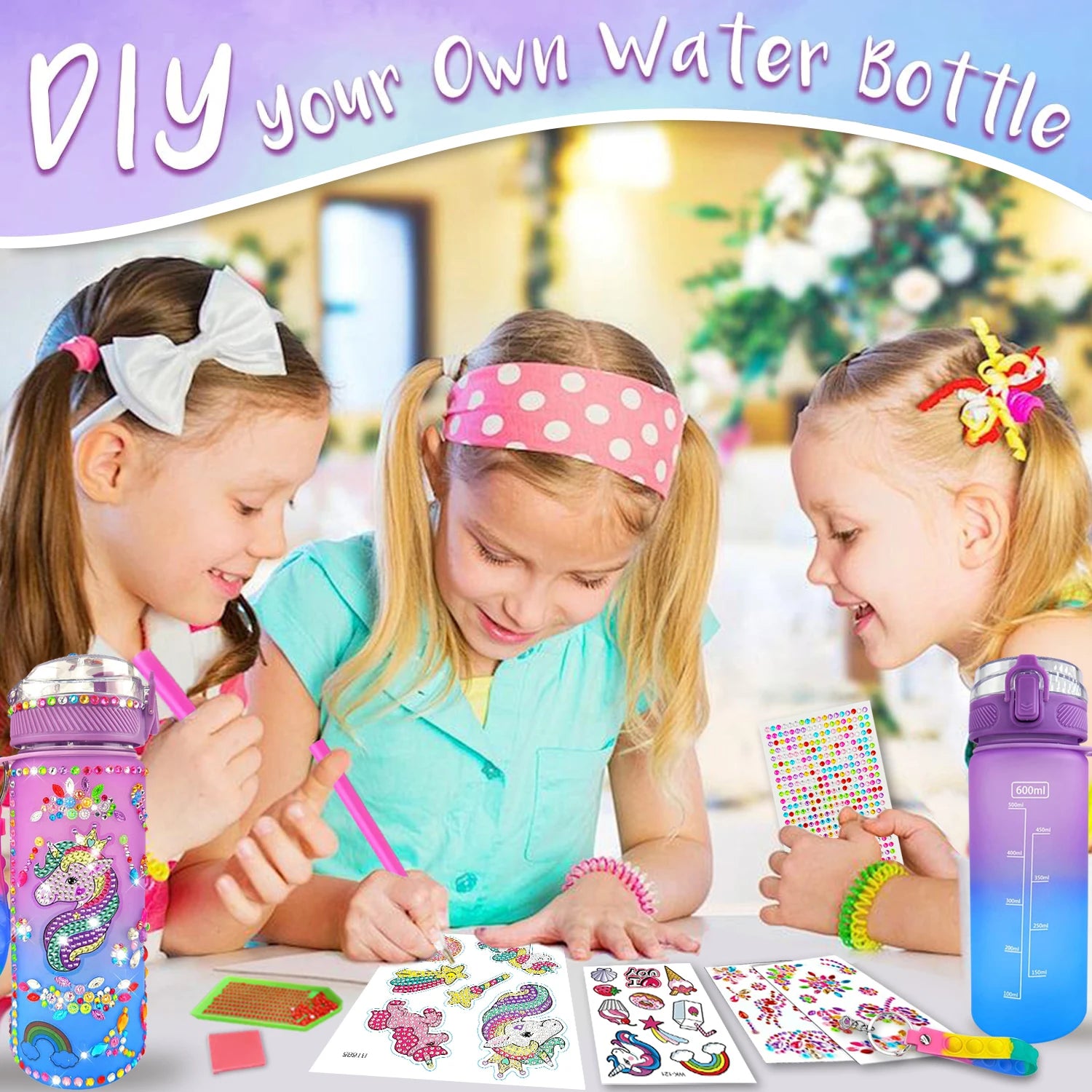 Mermaid Water Bottle Decorating Kit