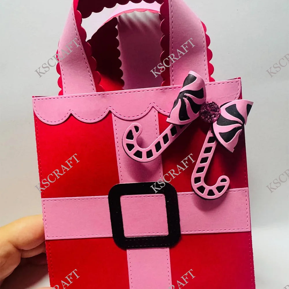 3D Christmas Gift Bag Cutting Dies