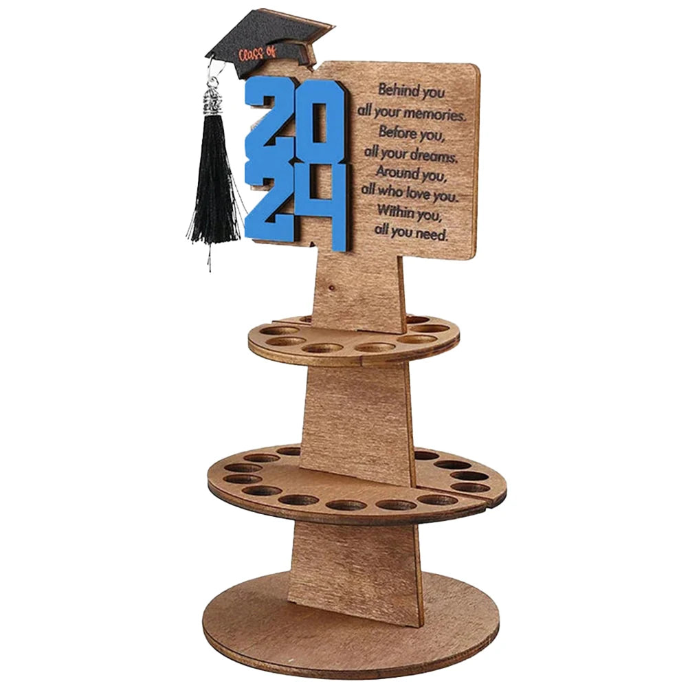 Wooden Double-Layer Cash & Money Holder