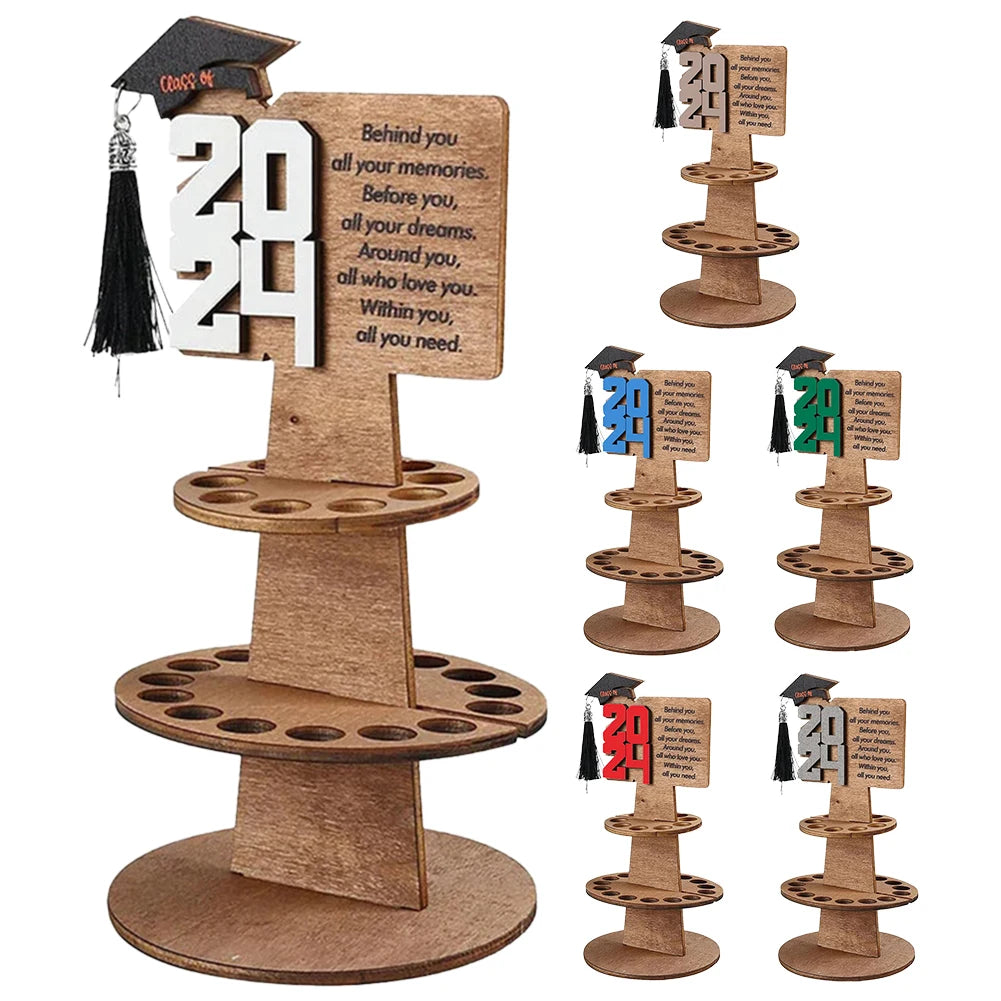 Wooden Double-Layer Cash & Money Holder