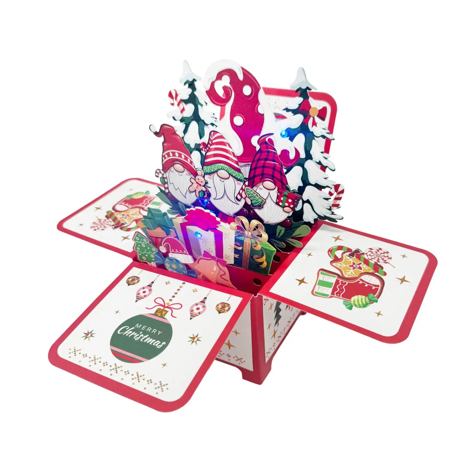 3D Musical Christmas Gnome Card