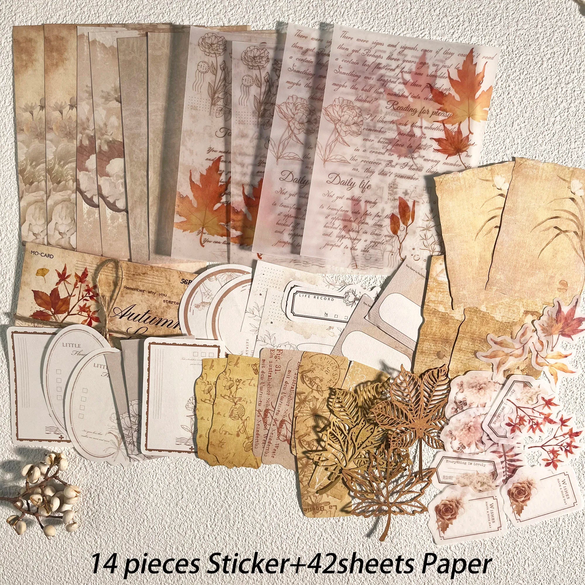 Vintage Scrapbook Set with Stickers