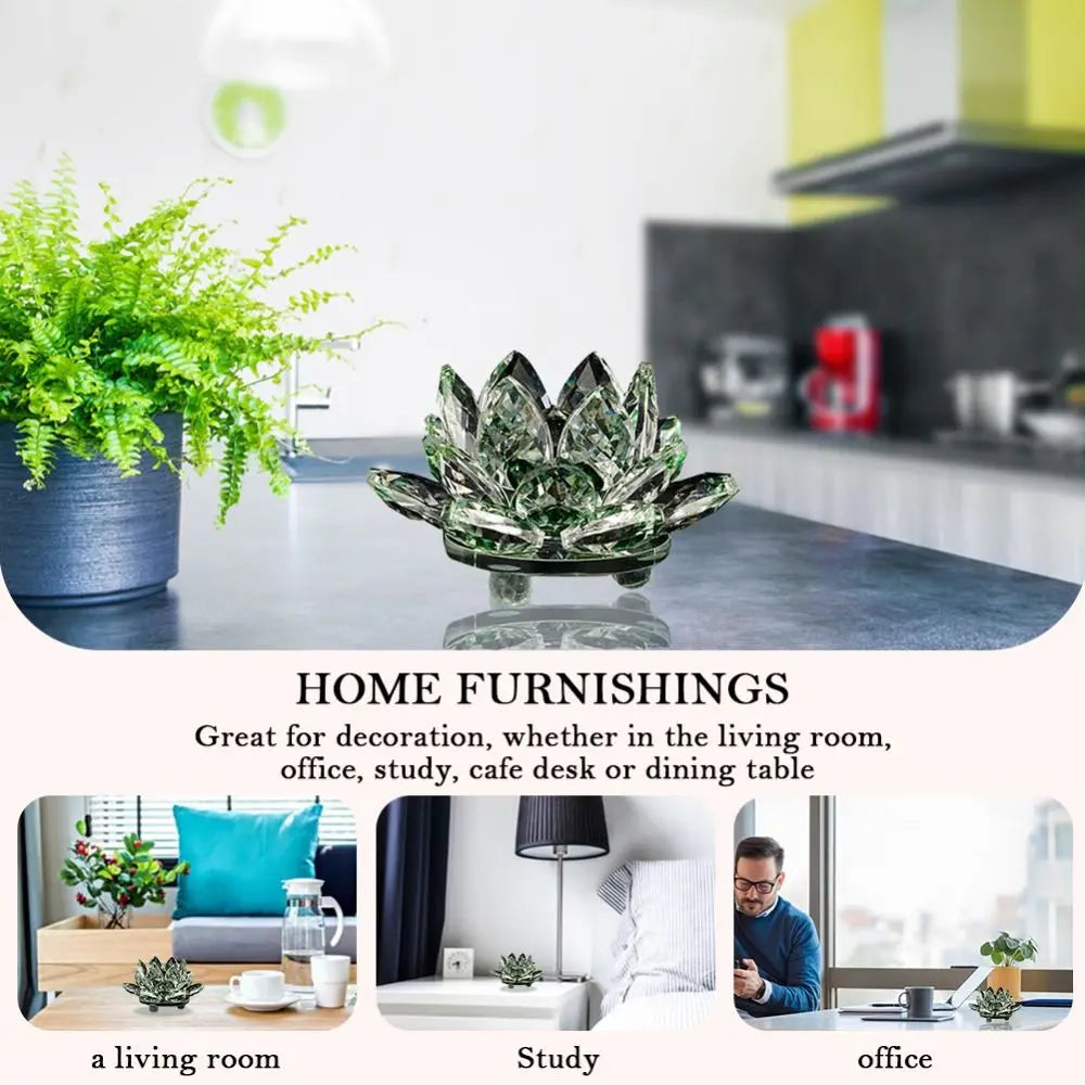 Crystal Lotus Flower Figurine