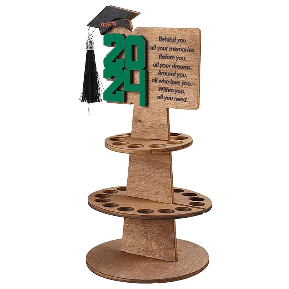 Wooden Double-Layer Cash & Money Holder